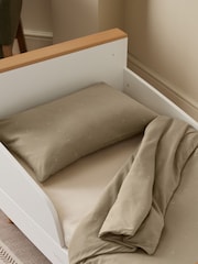 Snuz Sage Cross Duvet Cover and Pillow Case Fitted Set - Image 1 of 3
