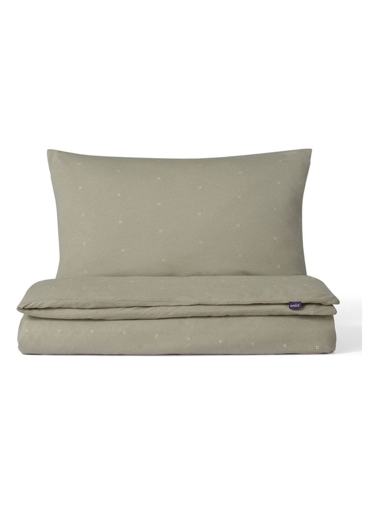 Snuz Sage Cross Duvet Cover and Pillow Case Fitted Set - Image 3 of 3