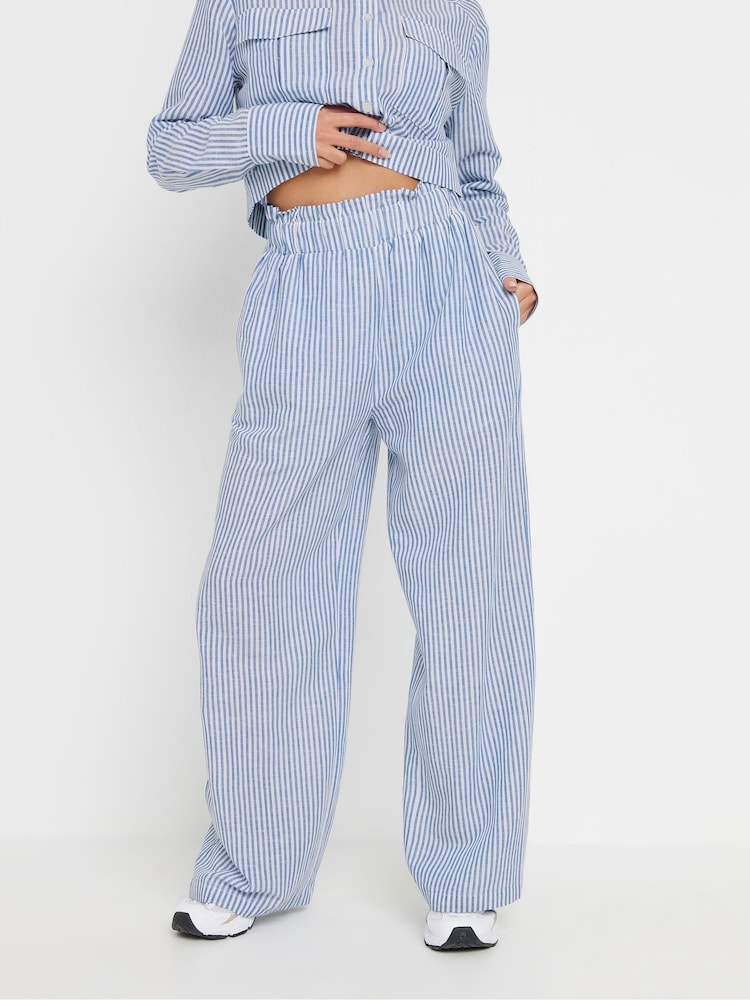 PixieGirl Petite Blue Wide Leg Trousers - Image 2 of 4