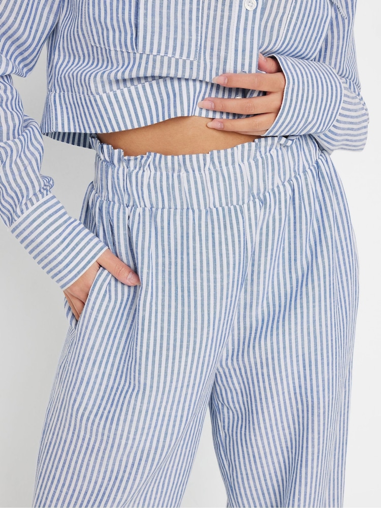 PixieGirl Petite Blue Wide Leg Trousers - Image 4 of 4