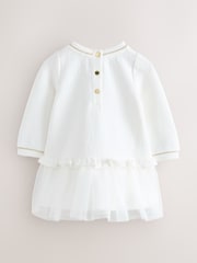 Baker by Ted Baker Jacquard Embossed Mesh Hem Dress - Image 2 of 7