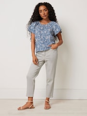 M&Co Blue Petite Boho 100% Cotton T-Shirt - Image 2 of 5