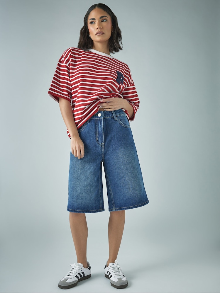 PixieGirl Petite Blue Denim 100% Cotton Shorts - Image 1 of 2
