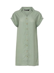 M&Co Green Petite Relaxed Shirt Dress - Image 5 of 5