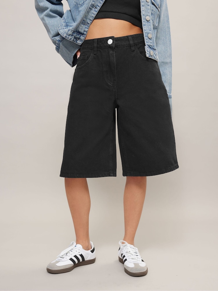 PixieGirl Petite Aqua Blue Denim 100% Cotton Shorts - Image 2 of 5