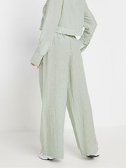 PixieGirl Petite Green Wide Leg Trousers - Image 3 of 4
