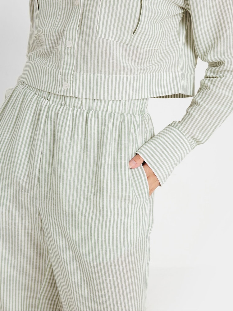 PixieGirl Petite Green Wide Leg Trousers - Image 4 of 4