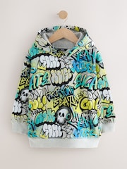 Blue Graffiti Older Boys Graphic Print Hoodie (3-16yrs) - Image 1 of 5