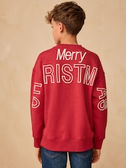 Red Christmas Crew Sweatshirt (3-16yrs) - Image 1 of 7