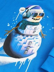 Blue Christmas Crew Sweatshirt (3-16yrs) - Image 7 of 7