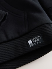 Black Borg Fleece Zip Through Hoodie (3-16yrs) - Image 4 of 5