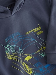 Navy Neon Car Older Graphic Print Hoodie (3-16yrs) - Image 8 of 8