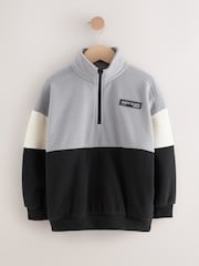 Grey/Black Funnel Neck Fleece (3-16yrs) - Image 5 of 8