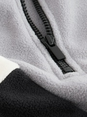 Grey/Black Funnel Neck Fleece (3-16yrs) - Image 8 of 8