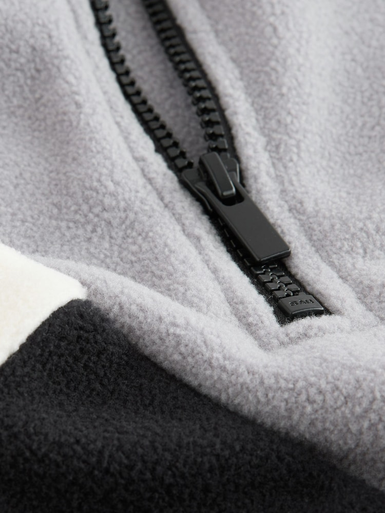 Grey/Black Funnel Neck Fleece (3-16yrs) - Image 8 of 8