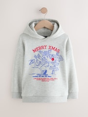 Grey Reindeer Christmas Hoodie (3-16yrs) - Image 5 of 9