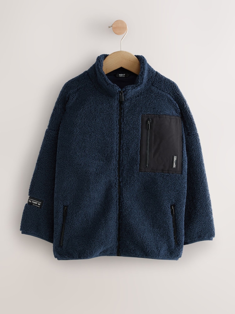 Blue Zip Through Fleece (3-16yrs) - Image 1 of 5