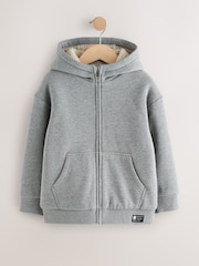Grey Borg Fleece Zip Through Hoodie (3-16yrs) - Image 1 of 5