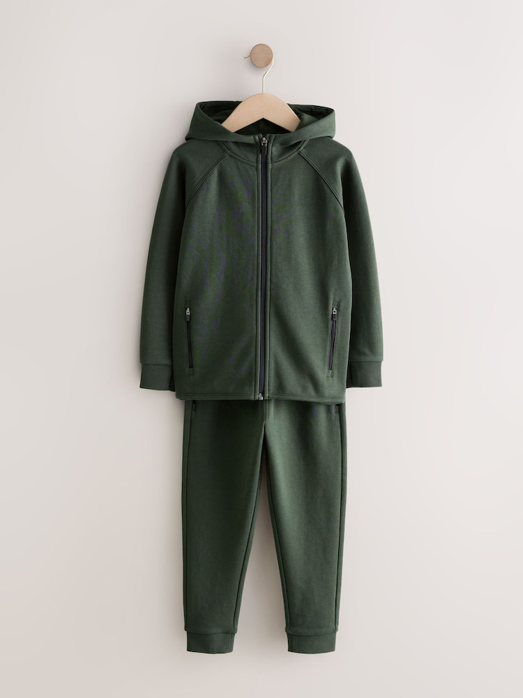 Khaki Green Tech Sportswear Hoodie and Joggers Set (3-16yrs) - Image 1 of 7