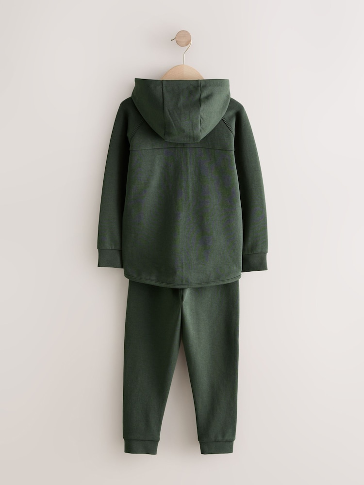 Khaki Green Tech Sportswear Hoodie and Joggers Set (3-16yrs) - Image 2 of 7