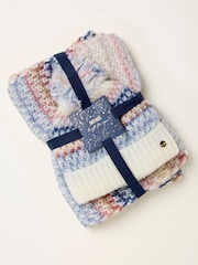 FatFace Blue Spacedye Bobble Hat and Snood Gift Set - Image 2 of 2