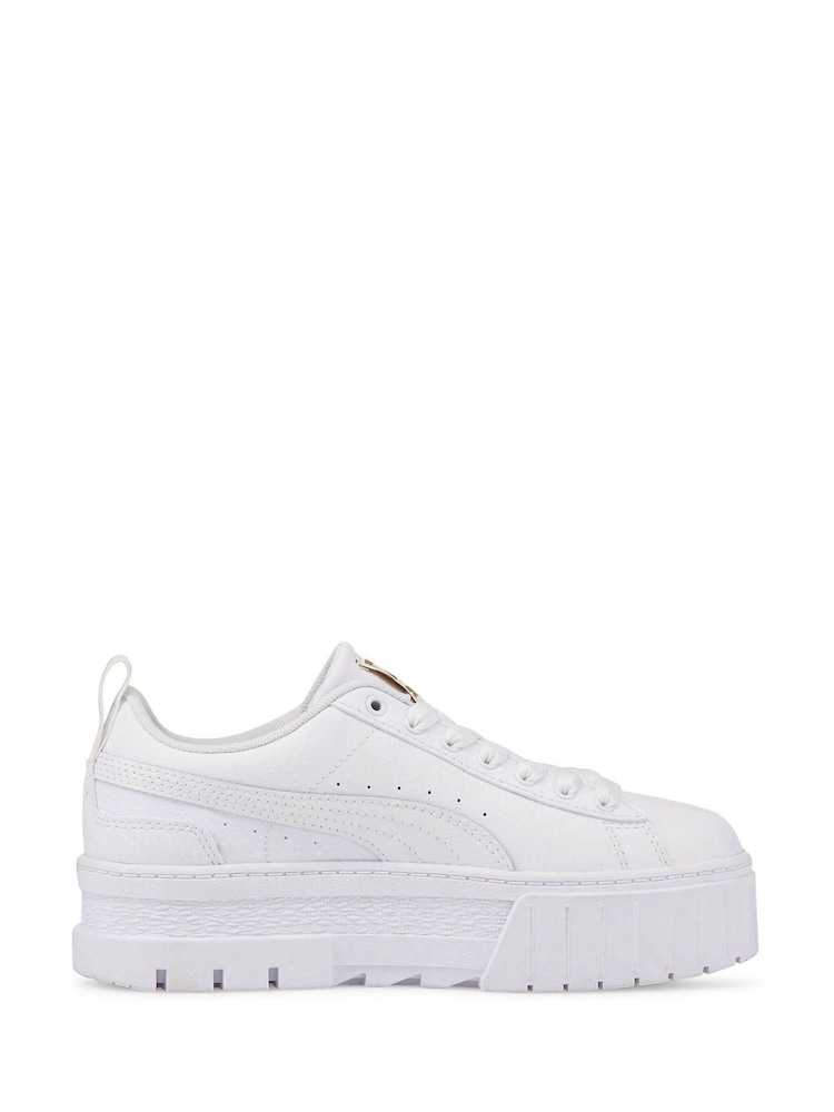 Puma White Girls Youth Mayze Trainers - Image 2 of 6 Puma White Girls Youth Mayze Trainers - Image 2 of 6