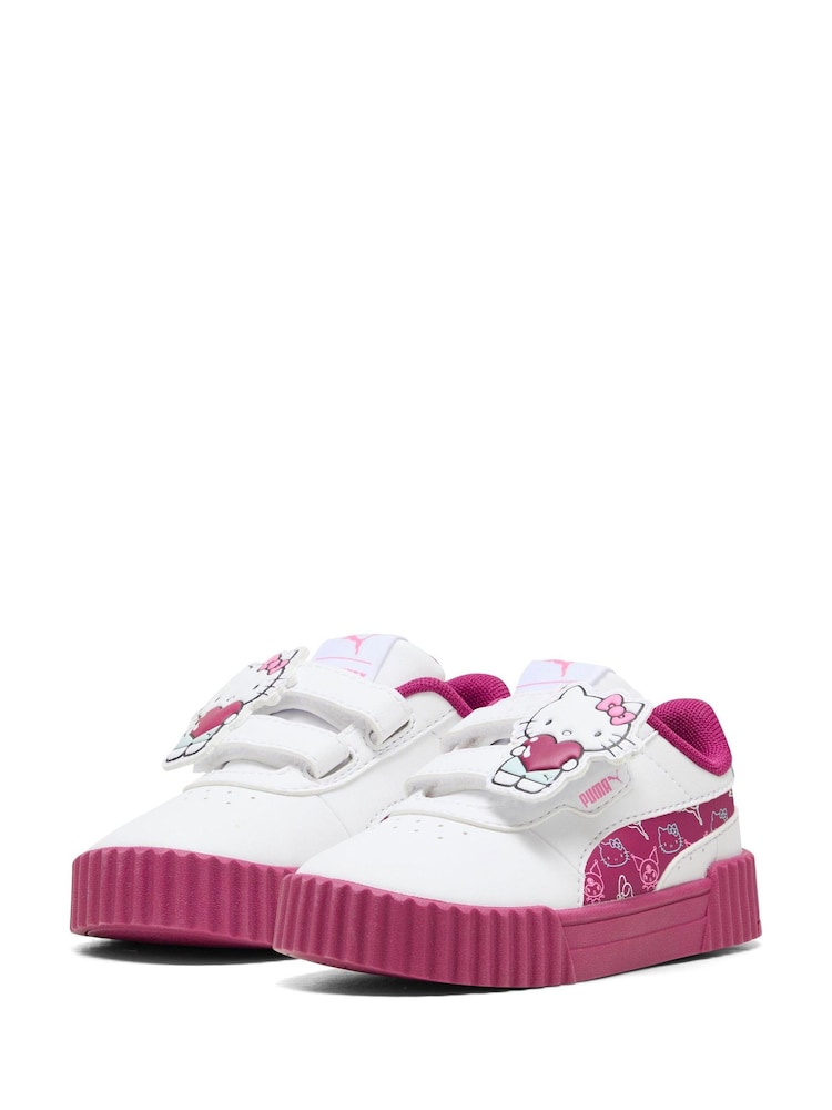 Puma White/Purple Girls Infant Hello Kitty Carina Trainers - Image 1 of 6 Puma White/Purple Girls Infant Hello Kitty Carina Trainers - Image 1 of 6