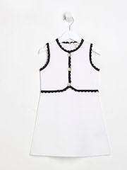 River Island White Girls Cut Out Shell Dress - Image 1 of 4