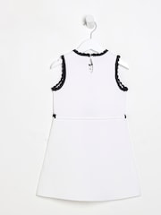 River Island White Girls Cut Out Shell Dress - Image 2 of 4