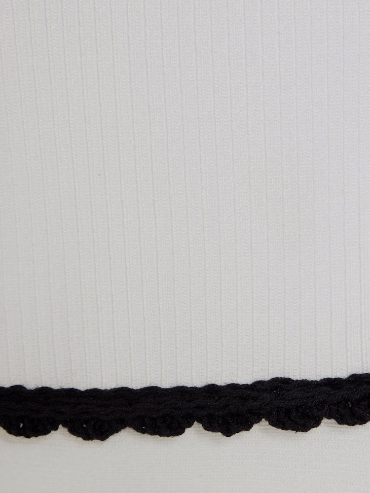 River Island White Girls Cut Out Shell Dress - Image 4 of 4