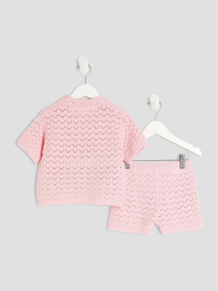 River Island Pink Girls Revere Palm Tree Set - Image 2 of 5