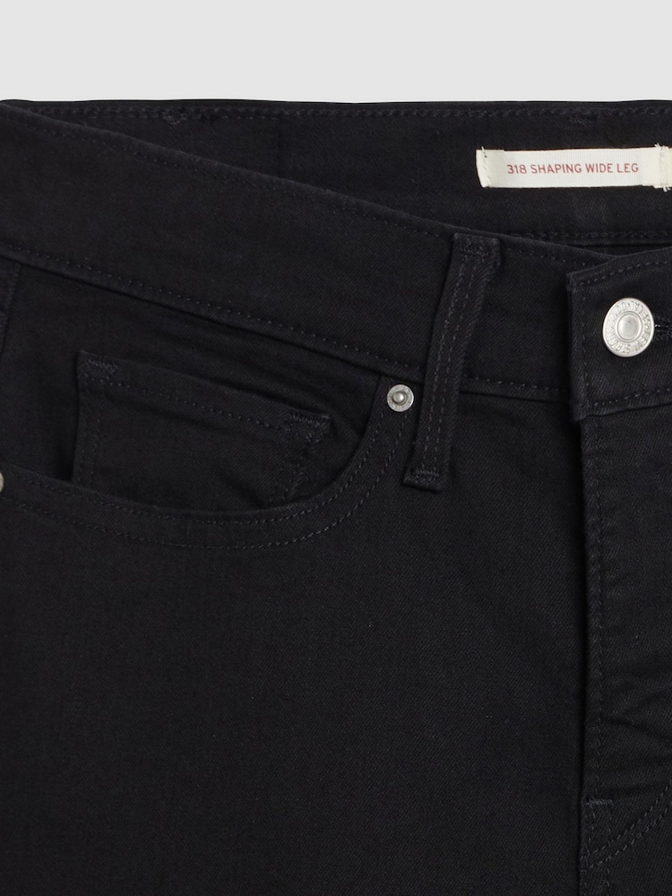 Levi's® Soft Black 318 Shaping Wide Leg Jeans - Image 8 of 8 Levi's® Soft Black 318 Shaping Wide Leg Jeans - Image 8 of 8