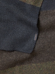 FatFace Chocolate Brown Colour Block Hat and Scarf Gift Set - Image 3 of 3