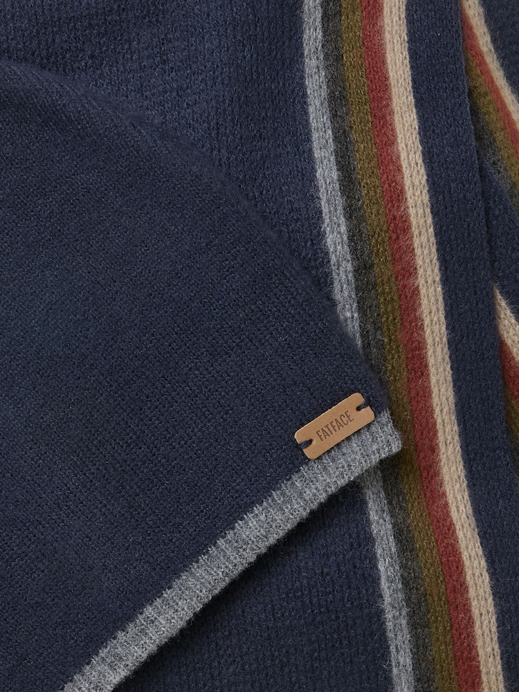FatFace Navy Hat and Stripe Scarf Gift Set - Image 3 of 3