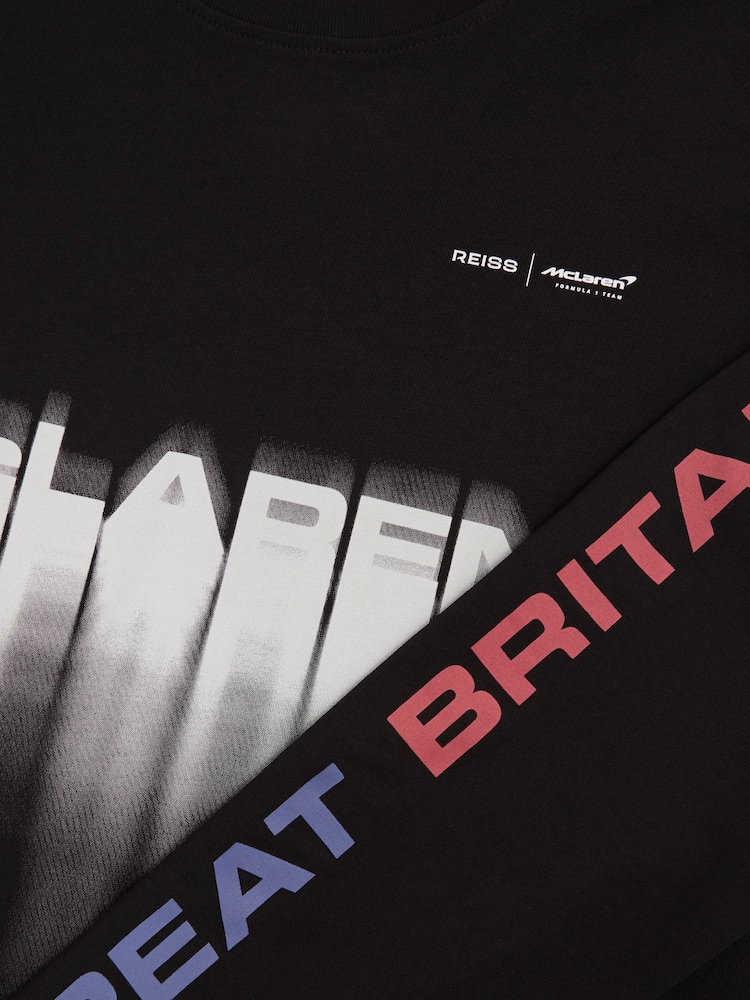 Reiss Black Silverstone McLaren F1 Team British GP T-Shirt Unisex Fit - Image 8 of 8