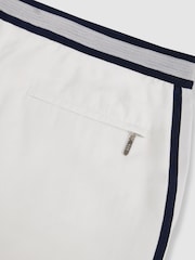 Reiss White Baller Reiss | Ché Stripe-Trim Swim Shorts - Image 6 of 6