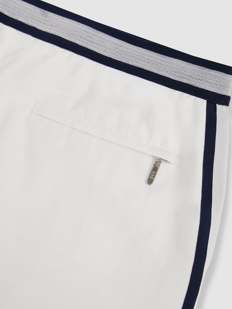 Reiss White Baller Reiss | Ché Stripe-Trim Swim Shorts - Image 6 of 6