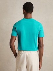 Reiss Seafoam Bless Marl Crew Neck T-Shirt - Image 4 of 5