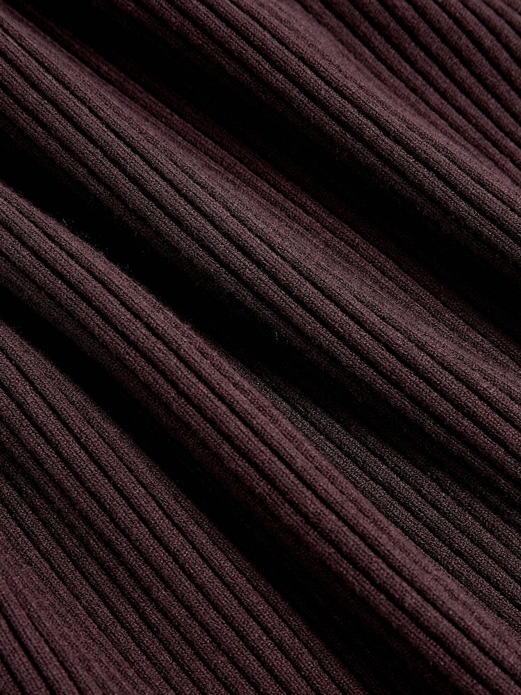 Reiss Plum Lorna Asymmetric Draped Knitted Jumper - Image 7 of 7
