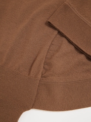 Reiss Tan Hadley Merino Wool Batwing Roll-Neck Jumper - Image 5 of 5