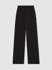 Reiss Black Robyn Side-Stripe Wide-Leg Trousers - Image 2 of 7