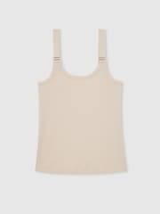 Reiss Neutral Isabella Stretch-Cotton D-Ring Strap Vest - Image 2 of 5