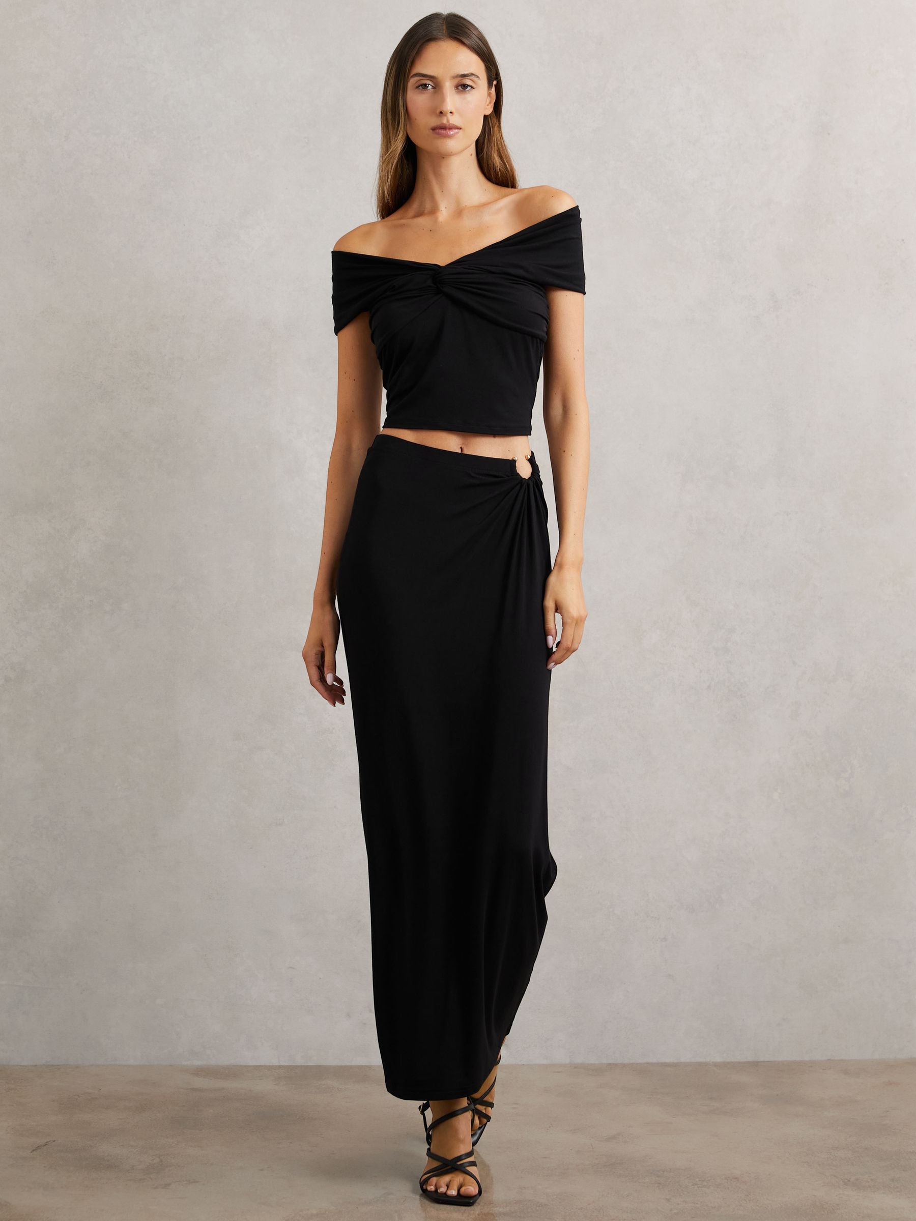 Good American Black Skirt In Black