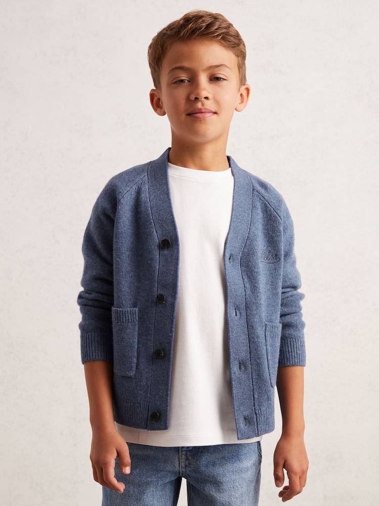 Reiss Dark Airforce Blue Station Cardigan - Image 1 of 4