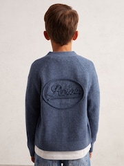 Reiss Dark Airforce Blue Station Cardigan - Image 3 of 4