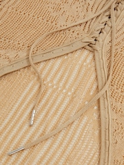Atelier Gold Lace-Knit Ruched Maxi Dress - Image 7 of 7