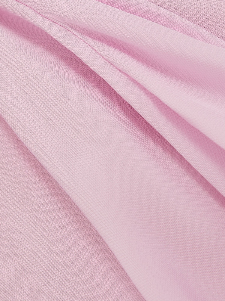 Reiss Pink Elina 4-9 yrs Draped Tuck Sleeveless Dress - Image 4 of 4