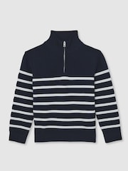mornarsko modra/Off White - Pulover Reiss Graham - Slika 2 iz 4