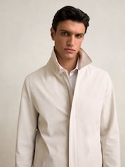 Reiss Light Stone Logan Removable Gilet Hybrid Overcoat - Image 5 of 9
