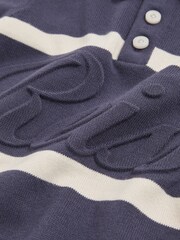 Reiss Indigo Blue/White Ellis Polo Shirt - Image 4 of 4